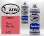 Preview: Toyota, Coral Metallic, 3C5: 400ml Sprühdose + 400ml Klarlack - Set, von ATW Autoteile West.